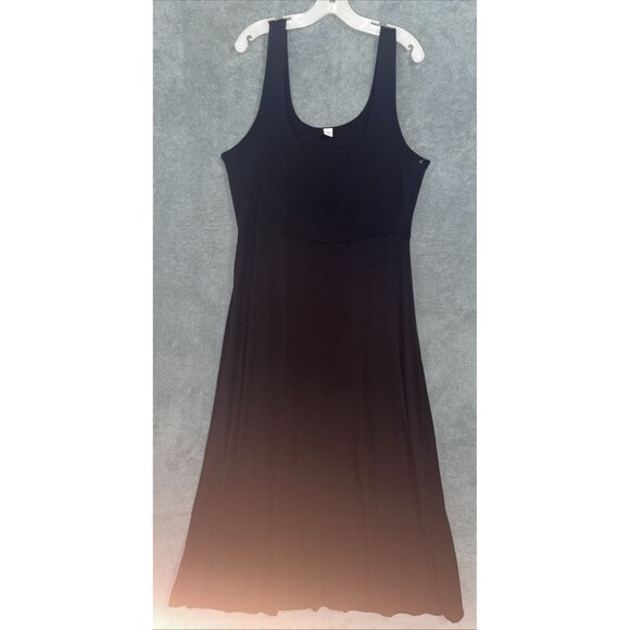 Old Navy Dress Womens XL Black Maxi Sleeveless Stretch Knit Beachy‎ Comfortable - Picture 1 of 9